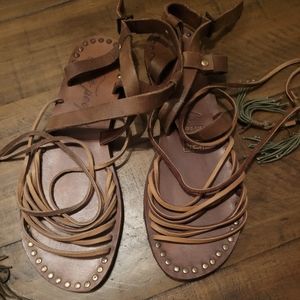 Free people lace up sandals